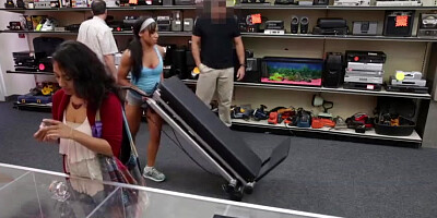 Fitness girl gets naked and exercises her pussy with a huge cock for cash