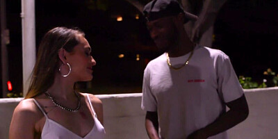 Girl makes black man cum in her white pussy