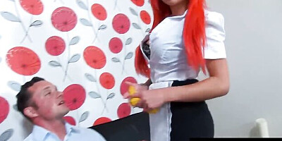 Cheerful Billie Rai's facial video