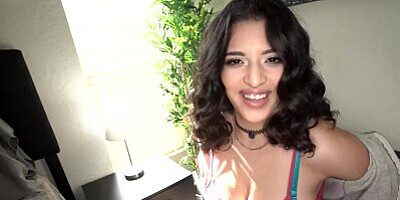 Big Tit Latina Step-Sister Stops Studying to Fuck Big Dick Step-Bro - Gabriela Lopez