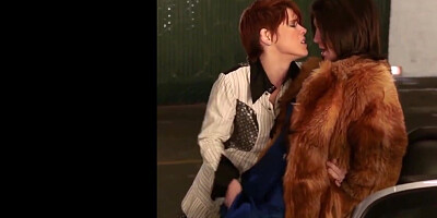 Rich heiress is licked and used in the parking lot