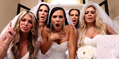 Amazing bride bang session with a hot mommy and other slags