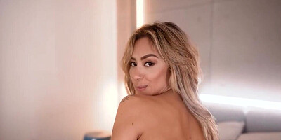 Veronica Leal uses lube to ride the big dick in cowgirl