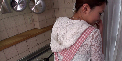 Asian housewife Kyoka Makimura teased and groped in POV