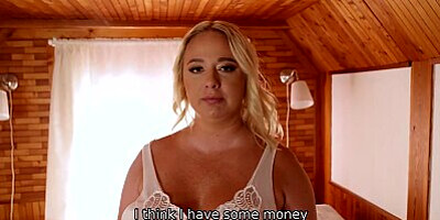 DEBT4k. Pregnant Seductress Took of Collectors Naivety