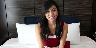 TeensDoPorn casting highly very first time pornography video of mind-deepthroating brown-haired t