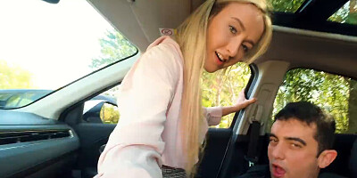 Pretty babe lets him work things out with her pussy