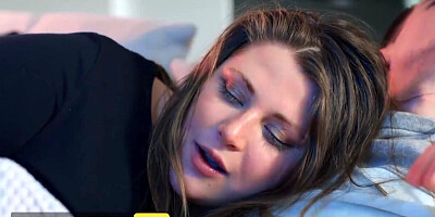 Teen dude prefers fucking his GF's busty stepmom