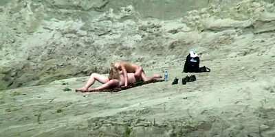 Voyeur spycam on the beach