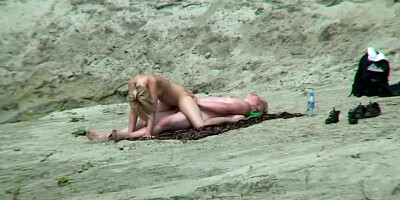 Voyeur spycam on the beach