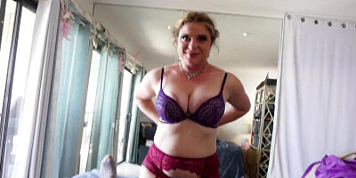 Busty blonde MILF is having POV sex with her stepson
