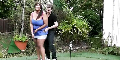 Amatory kitten's huge boobs scene