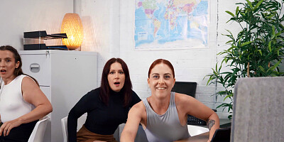 Thick blonde cougar is fucked in front of an audience