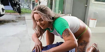 Misty Meaner needs her car and pussy to get polished