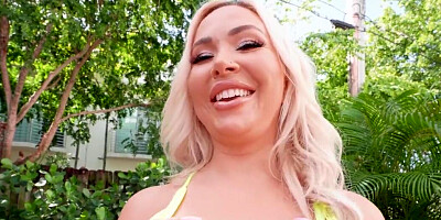 Blonde sows her super juicy body and takes black dick