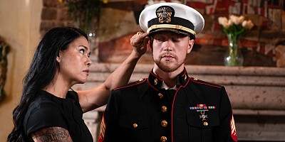 Dana Vespoli says goodbye to hersetepson Oliver Flynn