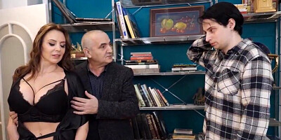 The older cuck lets the young babe take a brand new dick