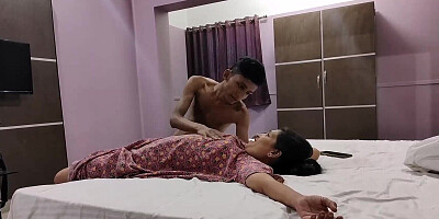 Young dude with a big dick is fucking a mature slut