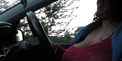 BBW Pickup featuring belle's tit fuck action