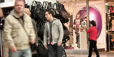 Perky girlie's cougar blonde clip