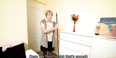 Mature 4k - cleaning lady action