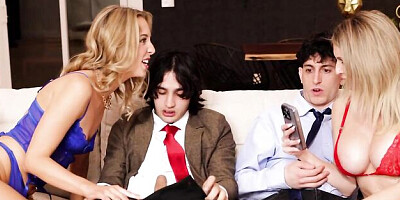 Oral sex with unimaginable GiGi Dior and Millie Morgan from Mom Swap