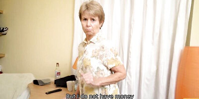Fetching escort's granny masturbation scene