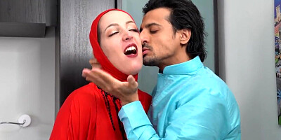 Muslim lady getting pounded with passion in missionary