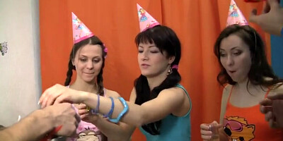 Birthday party turning into orgy