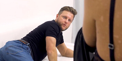 It doesn't take too long for Lana Roy to lick the ass