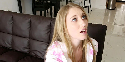 A blonde with a sexy booty is receiving a big dick inside her snatch