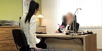 Charming girlie at loan4k action