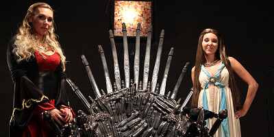 Aaliyah Love and Tanya Tate in a parody of Game of Thrones