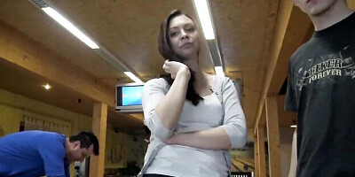 Cuckold sex with perky baby doll from Hunt4k