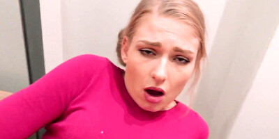Amateur video of girl in pink outfit having sex in changing room