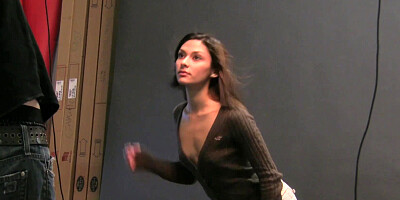 Indian teen with a skinny body is posing for the camera