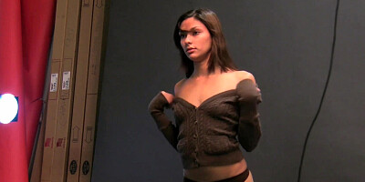 Indian teen with a skinny body is posing for the camera