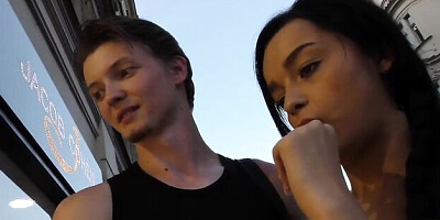 Playful GF at amateur cuckold sex