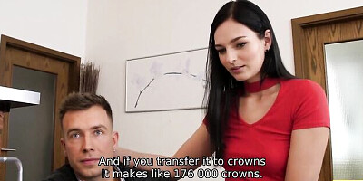 Stupefying miss's teens for cash scene