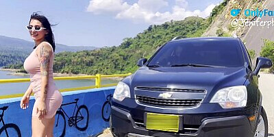 Me follo mi fotografo en carretera despues de terminar la sesion - JENIFER PLAY