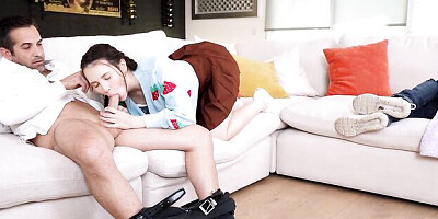 Thrilled Vivianne and Destiny's deep throat movie