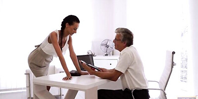 Hustler's brunette video by Old4k