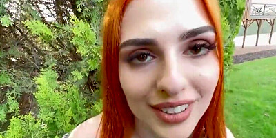 Redheaded girl looks playful as fuck and gets fucked silly
