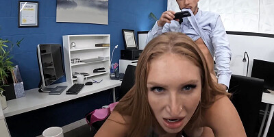 Skylar Snow and Apollo Banks are fucking in the office