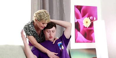 Granny is going to awaken a sexual being in this nerd