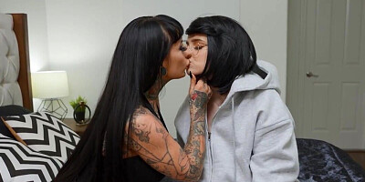 Big boobs brunette in a cozy hoodie fucks her latest crush
