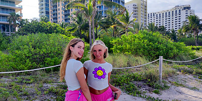 Lucky dude has both Khloe Kapri and Chloe Temple sucking him