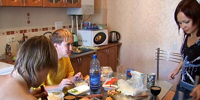 Russian girl Lena ends up seducing two of her friends