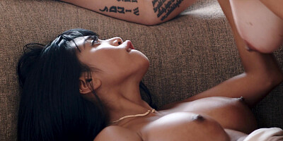 Exotic babe with big boobs sharing a dick with her friend