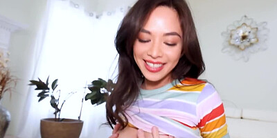 Game night with two sexy brunettes turns into a threesome